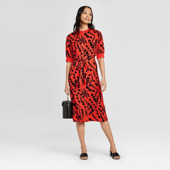 NWT Who What Wear Print Shift Dress XL Lily Floral - Picture 5 of 7